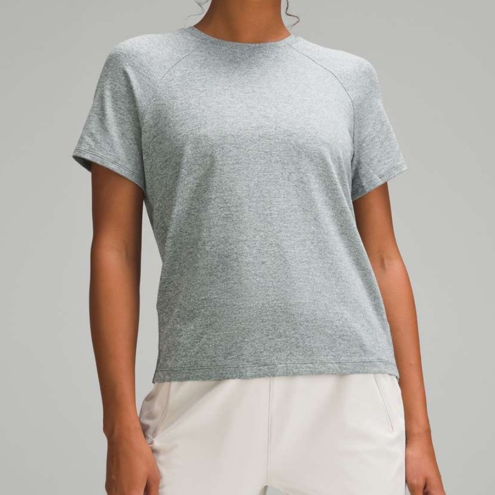 Lululemon License to Train T-Shirt Heathered Medium Forest 14